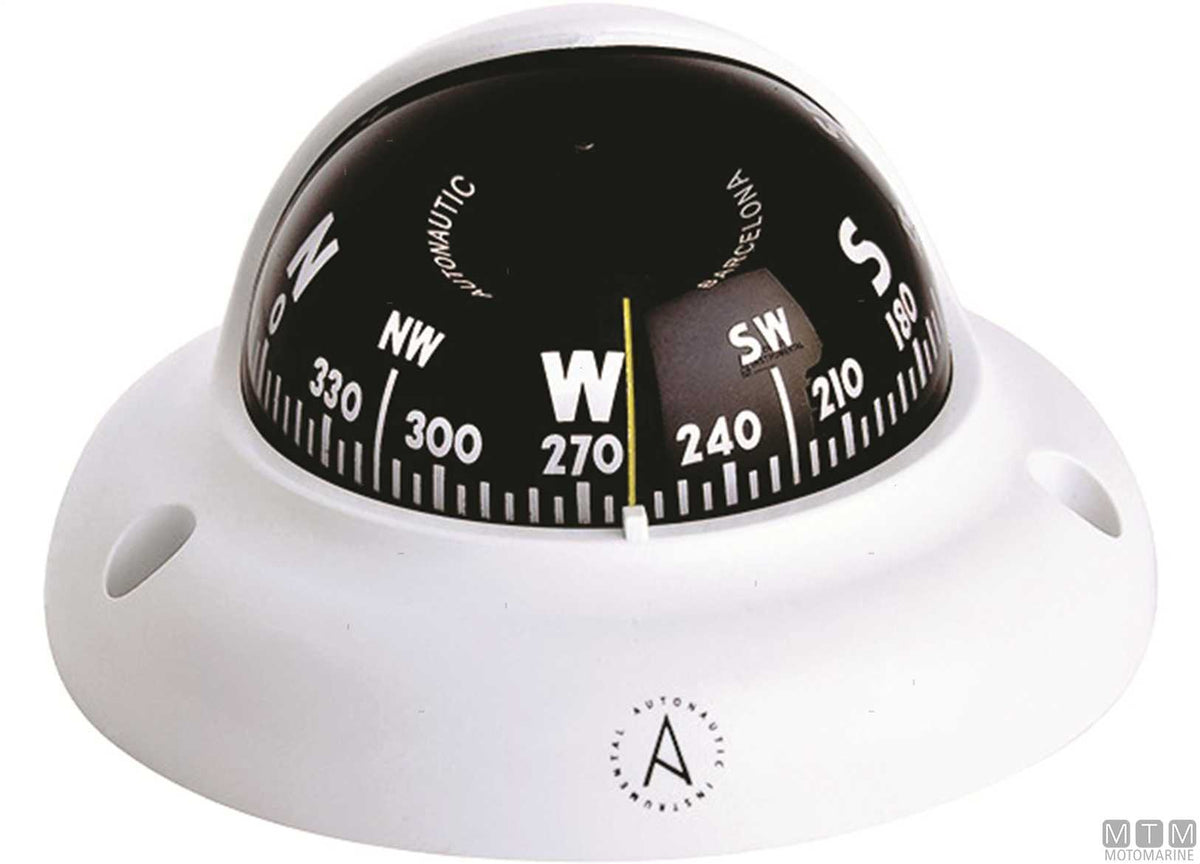 A-Nautic C3 bulkhead compass, black, 65 mm rose - original photo Motomarine Srl