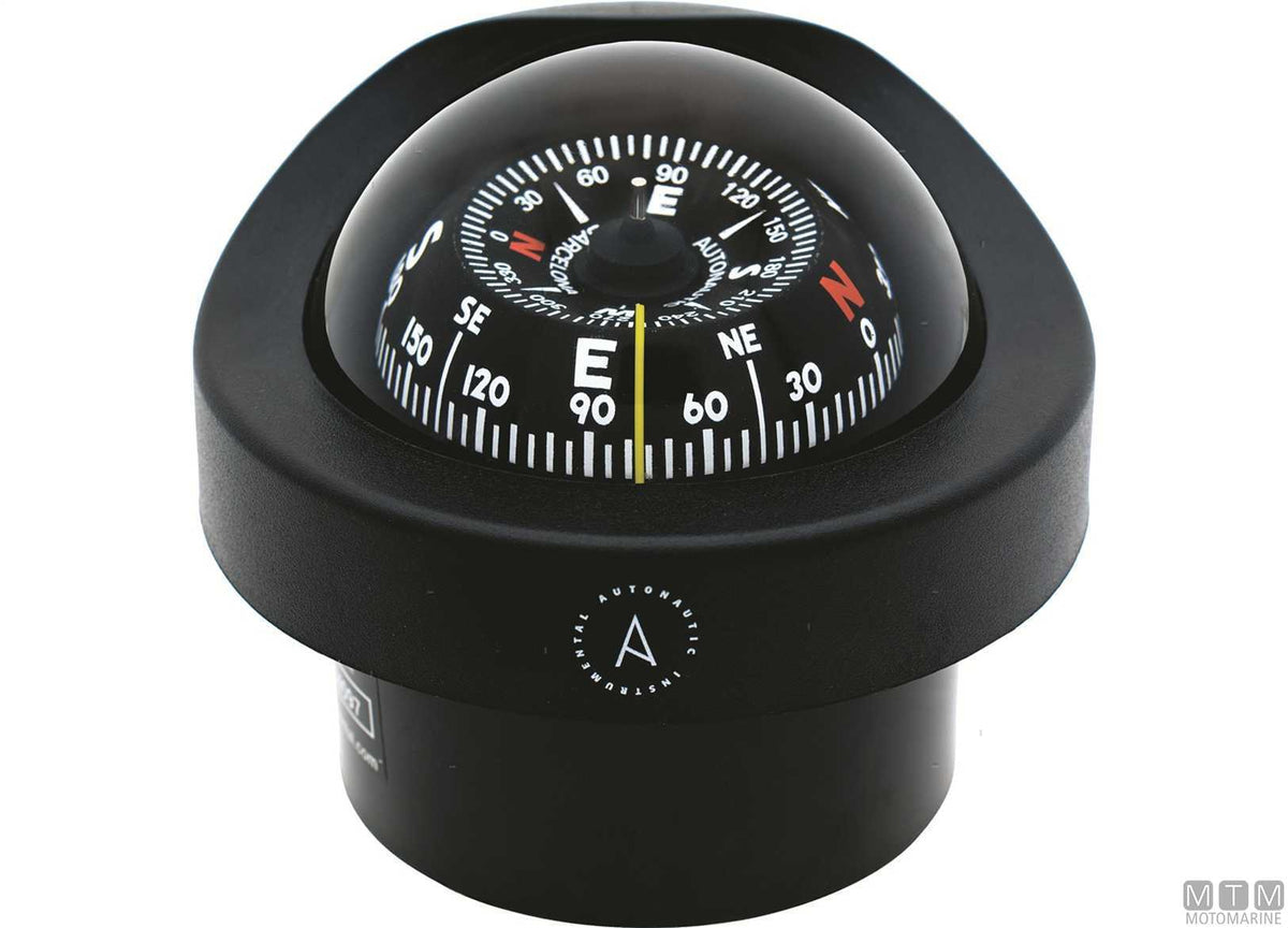A-Nautic C12/110 compass, white, Ø85 mm rose - original photo Motomarine Srl