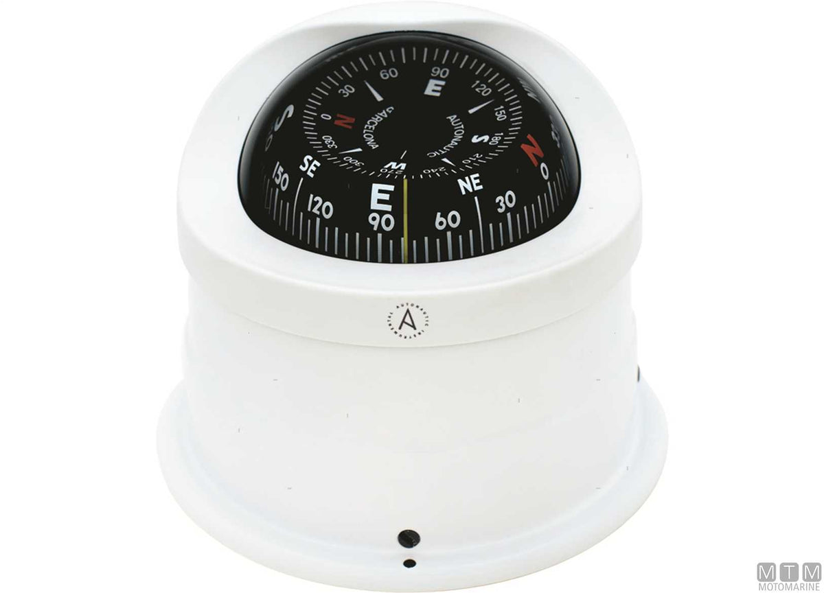 A-Nautic C15 compass, black, Ø100 mm rose - original photo Motomarine Srl