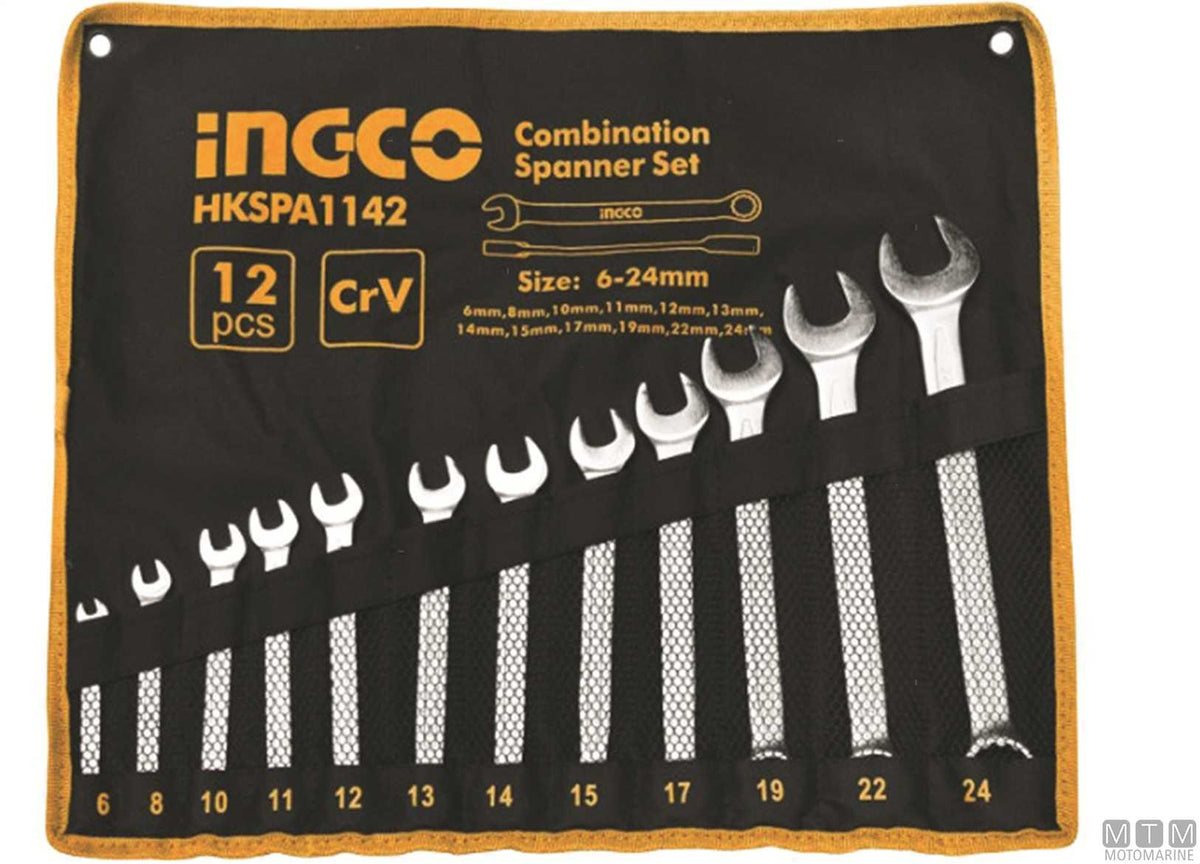 Combination wrench set 6-24 mm, 12 pcs - original photo Motomarine Srl
