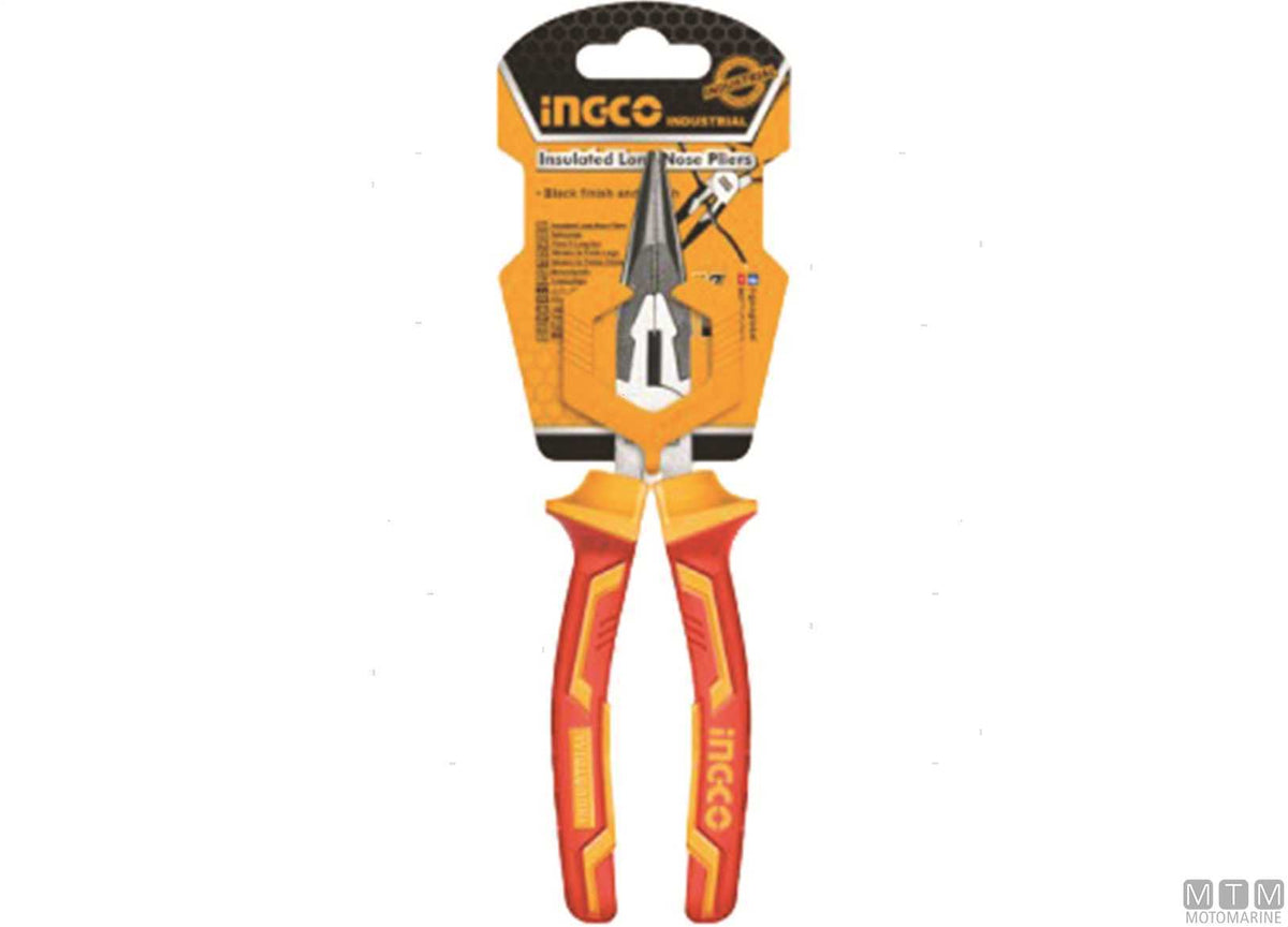 Insulated long nose pliers L 160 mm - original photo Motomarine Srl