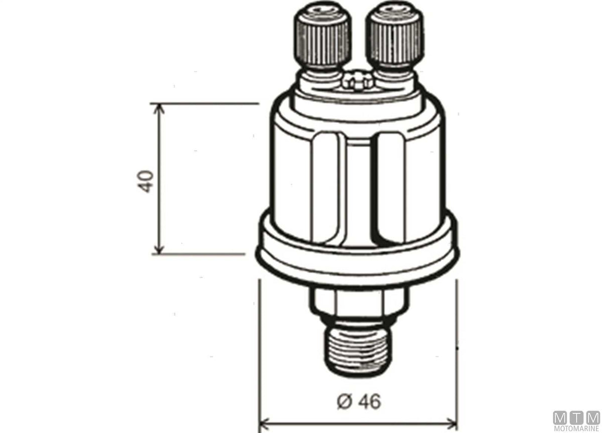 VDO pressure sensor 5 bar 1/8 x 27 2-pole - original photo Motomarine Srl