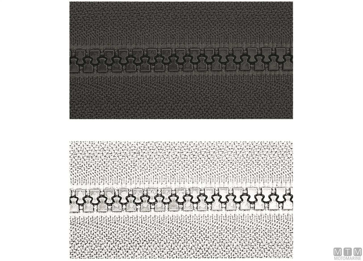 YKK zip fastener 100 cm white - original photo Motomarine Srl