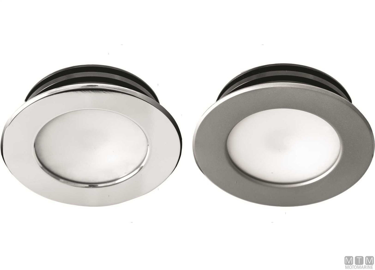 Warm light LED spotlight Astel Intensa stainless steel Ø79 mm - original photo Motomarine Srl