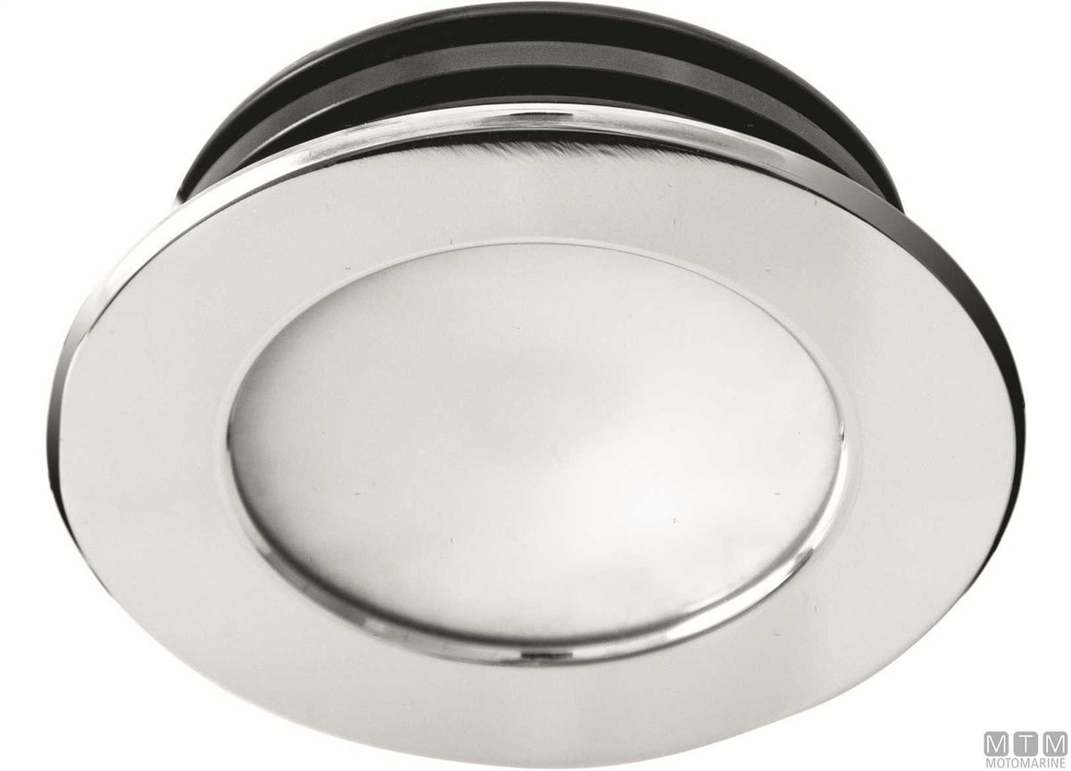 Warm light LED spotlight Astel Intensa stainless steel Ø79 mm - original photo Motomarine Srl