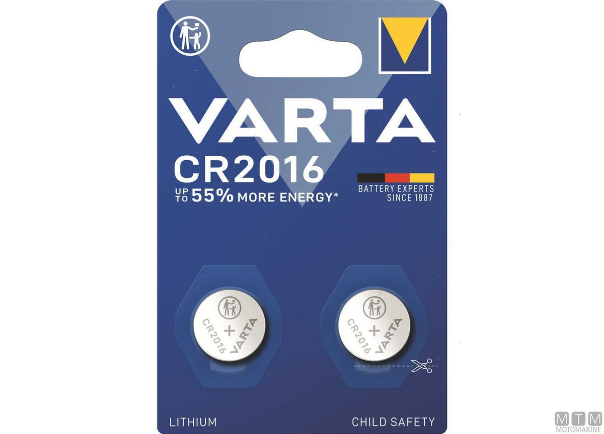 Varta CR2016 Lithium Battery - original photo Motomarine Srl