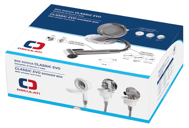 Classic Evo deck shower Tiger SS hose 2.5m white - foto originale Osculati Srl