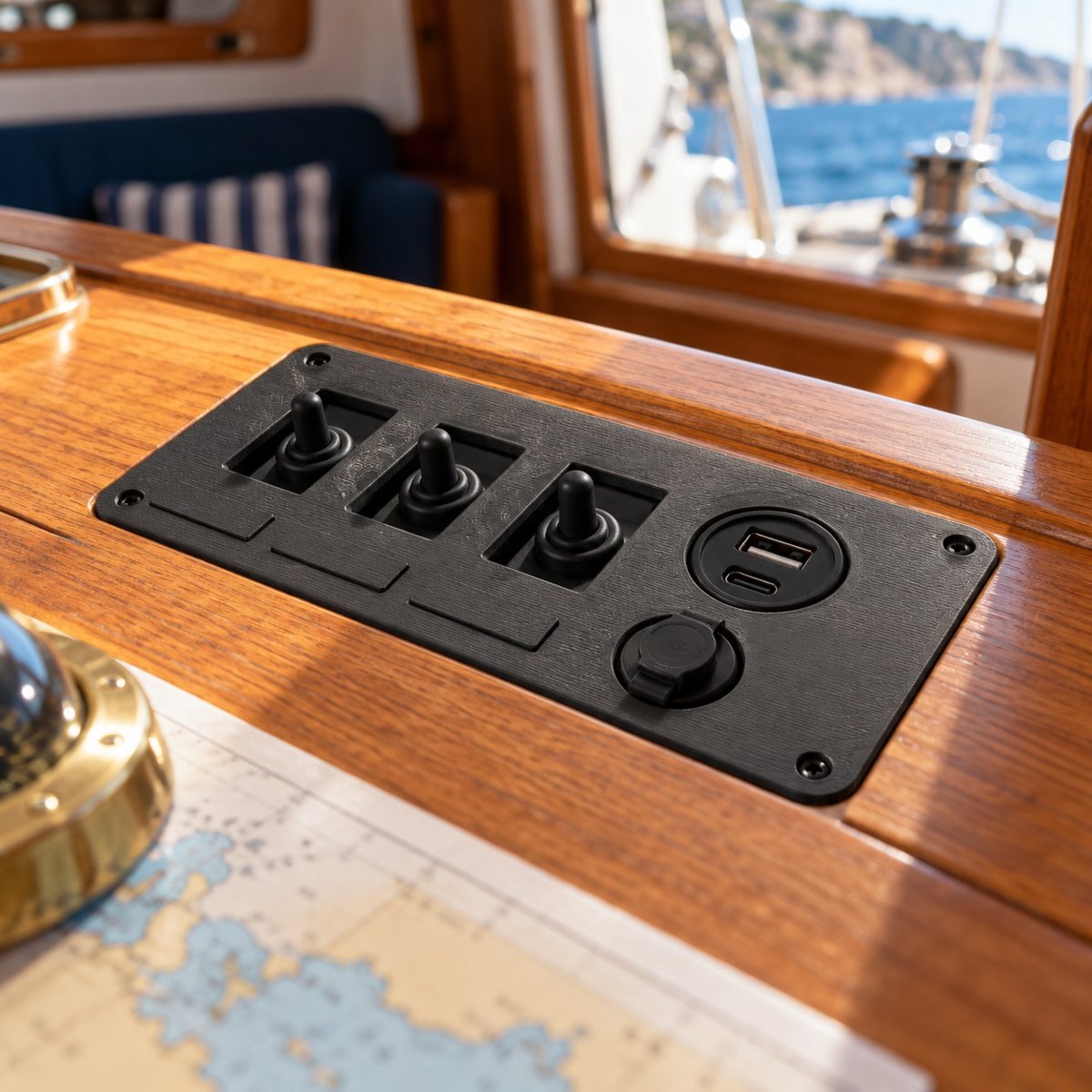 Switch and USB panel