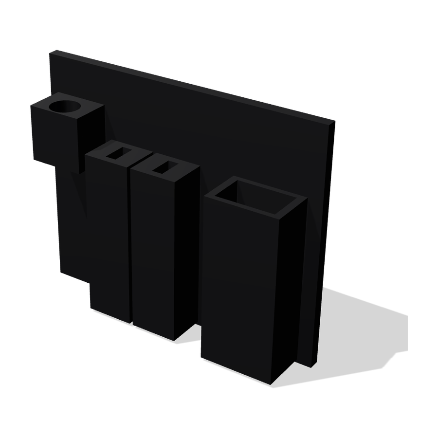 Pliers and knife holder 3D render