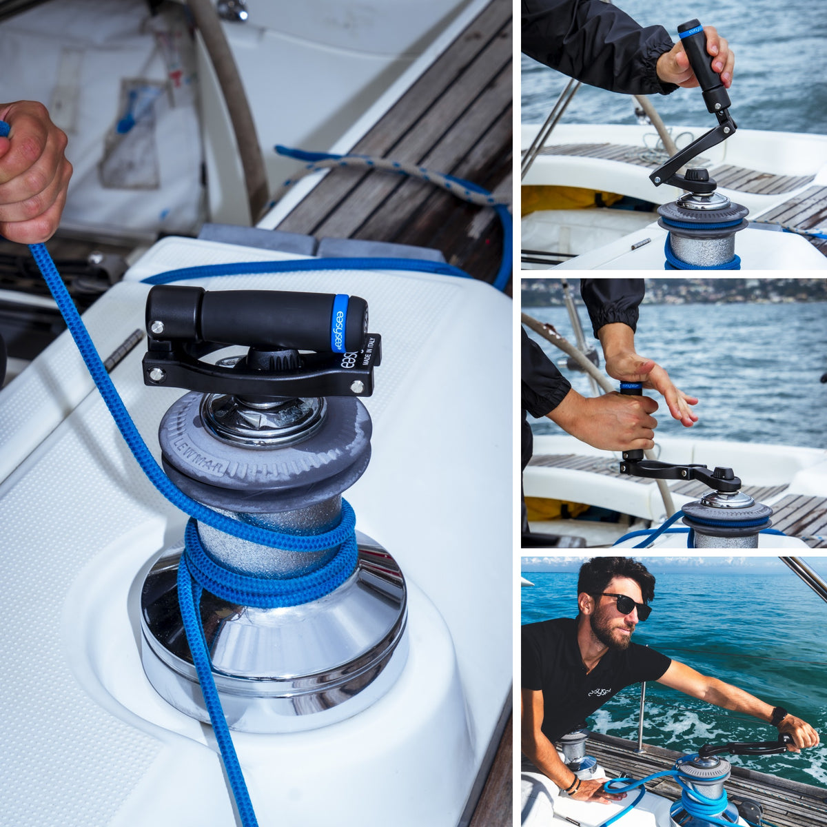 Flipper™ - Foldable Winch Handle - collage in uso