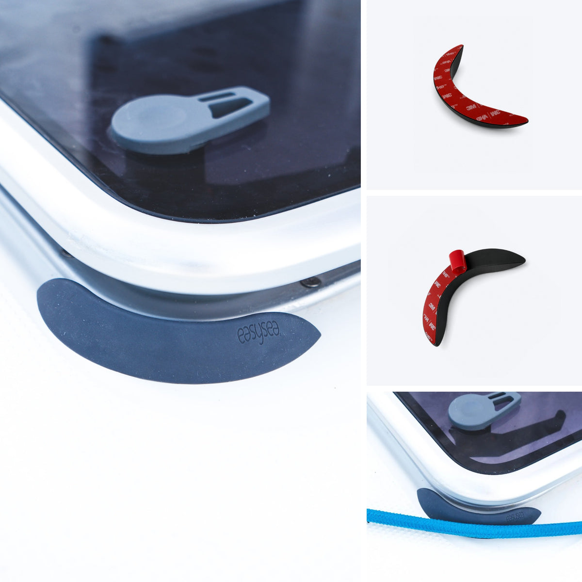Rope Deflector – Porthole Fairlead Protection System - collage in uso