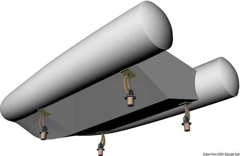 Kiwi Marine Removable double holder for tender - foto originale Osculati Srl
