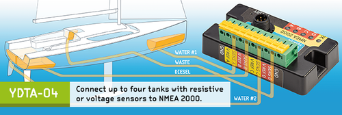 Yacht Devices Tankadapter (4 tanks) YDTA-04